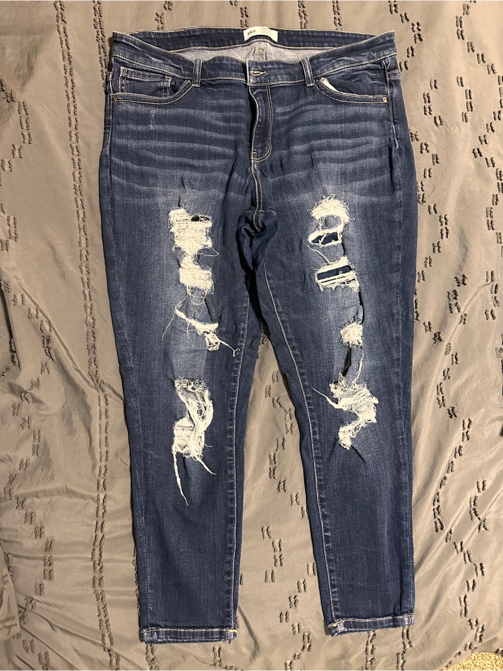 PAIGE Women's Distressed Skinny Jeans - Blue